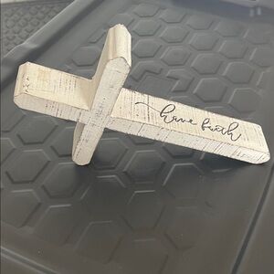 Hobby Lobby Cream Wooden Cross with Script